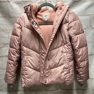 Gap girls pink puffer‎ jacket Large